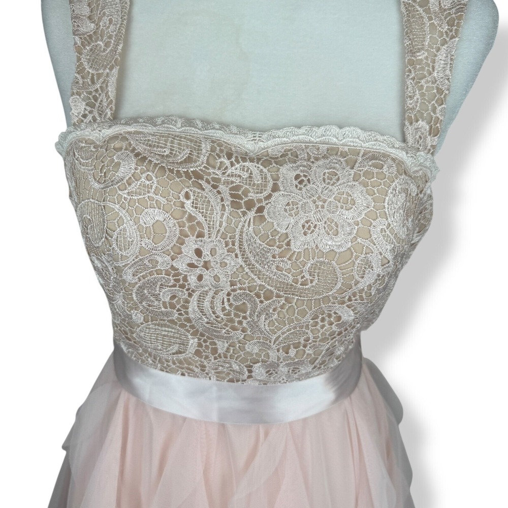Teeze‎ Me Party Dress Womens Size 7 Pink Lace Ballet Angel Coquette Fairy Glam - Picture 11 of 12